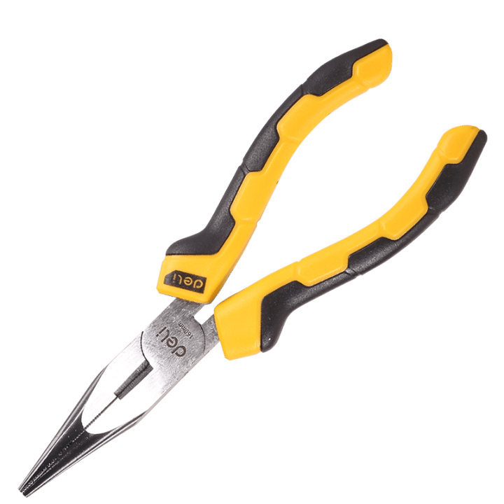 Длинногубцы 6 дюймов Deli Tools EDL2106 (желтые)