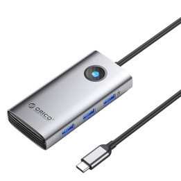 Orico Type-C 6in1 HUB -monitoimitelakointiasema (harmaa)