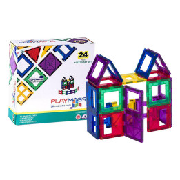 Magnētiskās flīzes 3D Playmags 162 - 24gab komplektā