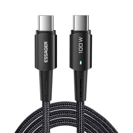 USB-C į USB-C laidas 100 W Essager 1m (juodas)