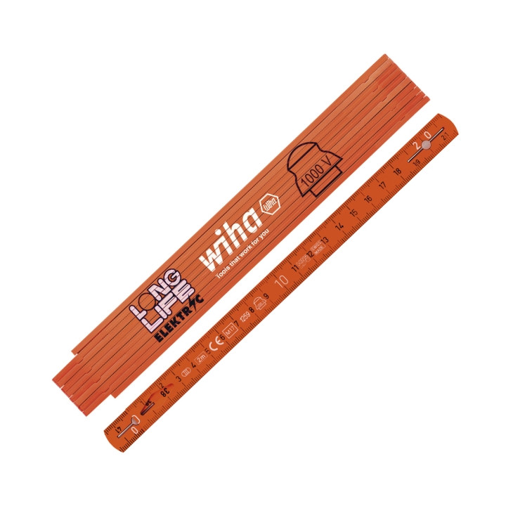 ЛИНЕЙКА СКЛАДНАЯ ДЛЯ ЭЛЕКТРИКА WH-LONGLIFE/42068 2 м WIHA