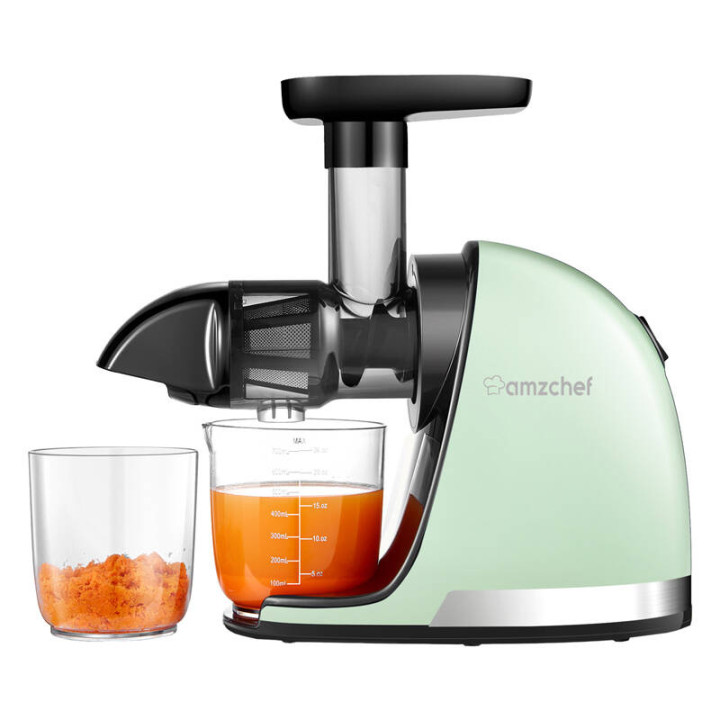 Медленноскоростная соковыжималка AMZCHEF 1501-GN-SM (зеленая)