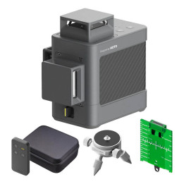 Itsetasaava 3D 360 -ristitason laser HOTO QWFGJ002 (±3mm/10m 5200mAh)