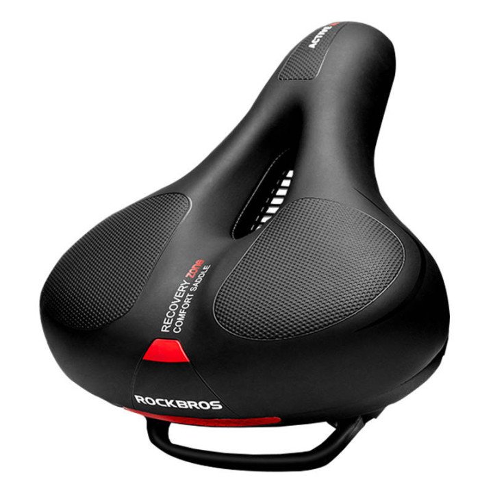 Velosipēda sēdeklis Rockbros AQ-6090R (melns-sarkans)