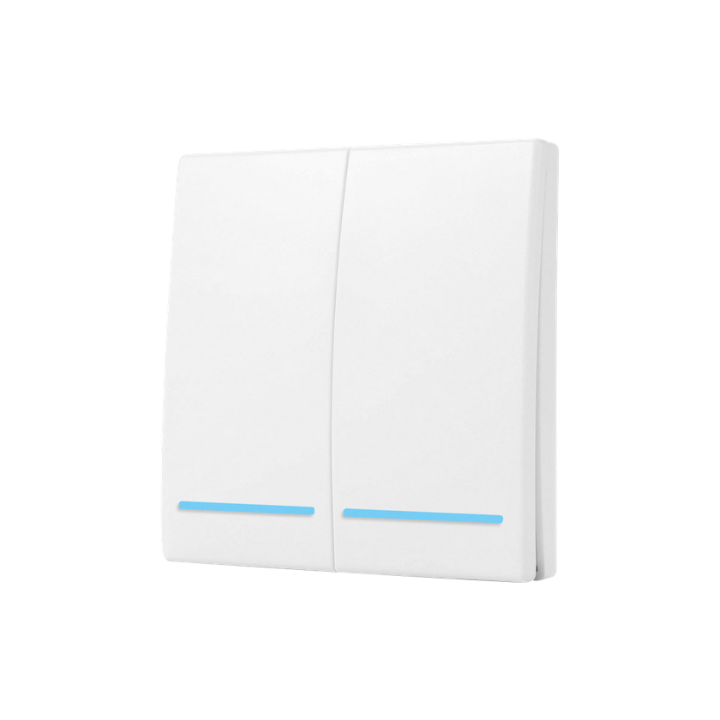 SmartWise RF2 2-gang wireless RF wall switch