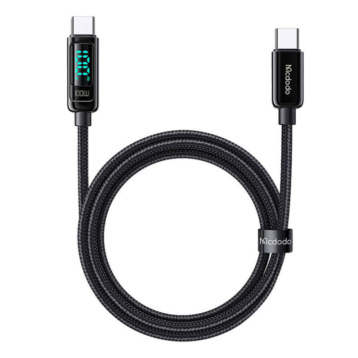 Mcdodo CA-8820 Кабель USB-C — USB-C, 100 Вт, 1,2 м (черный)