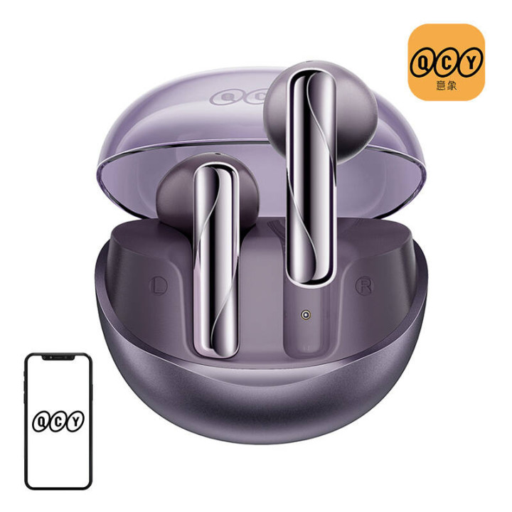 QCY AilyBuds Clear T32 Fioletowe