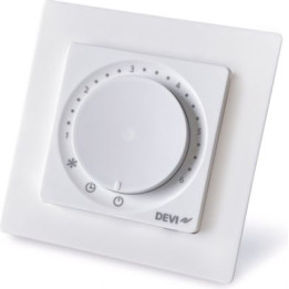 Termoregulatori DEVIreg Basic, no +5°C līdz +45°C, 15A, DIN, ar grīdas sensoru, Bluetooth, balts