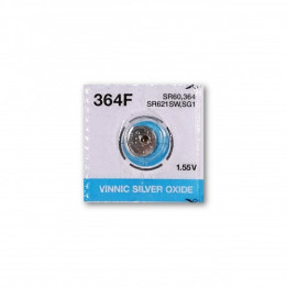 Vinnic 364F / SR60 / 364 / SR621SW / SG1 1.55V 9mAh Silver Oxide pulksteņa akumulators 1 gab.