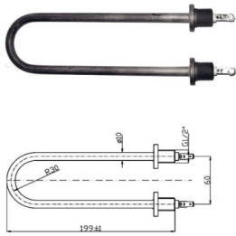 Sild. elements 4318, 230V 2000W
