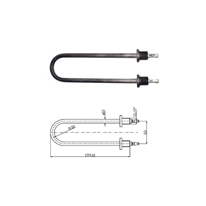 Sild. elements 4318, 230V 2000W