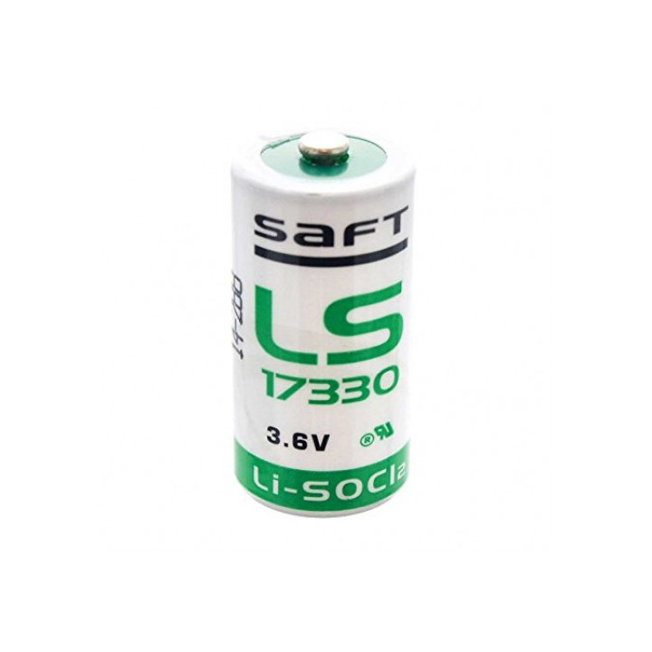 Неперезаряжаемая батарея Saft LS 17330 2/3 AA, 2100 мАч, 3,6 В LS17330 Li-SOCl2, производство Франция.