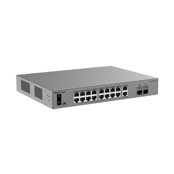 SLĒDZS POE RG-ES220GS-P-V2 16 PRIEVADŲ + 2X UPLINK + 2X SFP REYEE