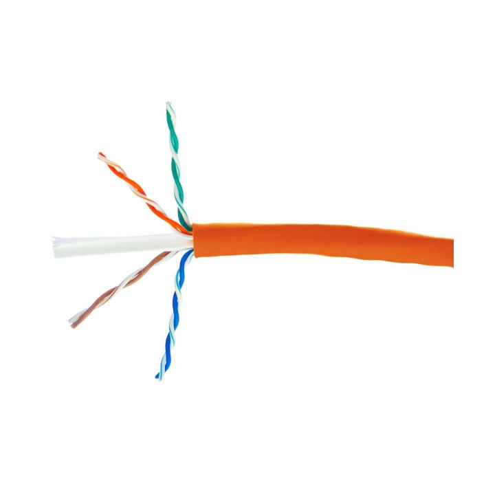 Hikvision DS-1LN6-UU Cat6 U/UTP vads kabelis, 4 pāri, masīvs varš, PVC apvalks, pelēks