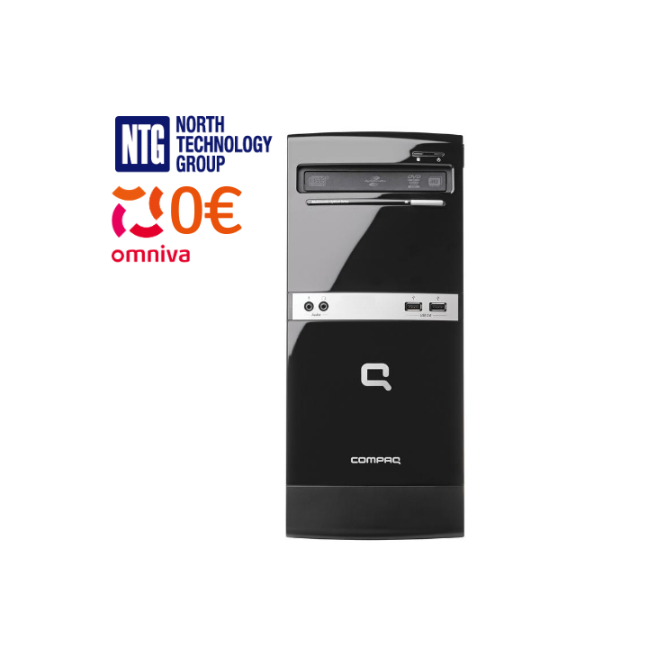 Käytetty HP Compaq 500B Microtower PC Intel Core 2 Duo -prosessorilla, 2 Gt RAM-muistia, 120 Gt SSD, Windows 10 Home