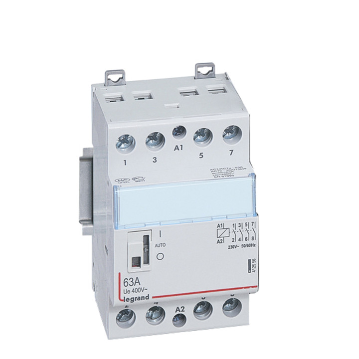 Strāvas kontaktors CX? - ar 230 V~ collu un rokturi - 4P - 400 V~ - 63 A - 2 N/O