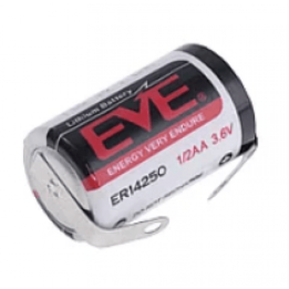 EVE Energy ER14250S 1/2AA 1200mAh 15mA 3,6V (Li-SoCI2) u-märgistega aku (mittelaetav)