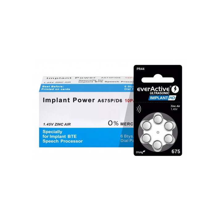 everActive 675 PR44 Hearing Aid Batteries 60pk