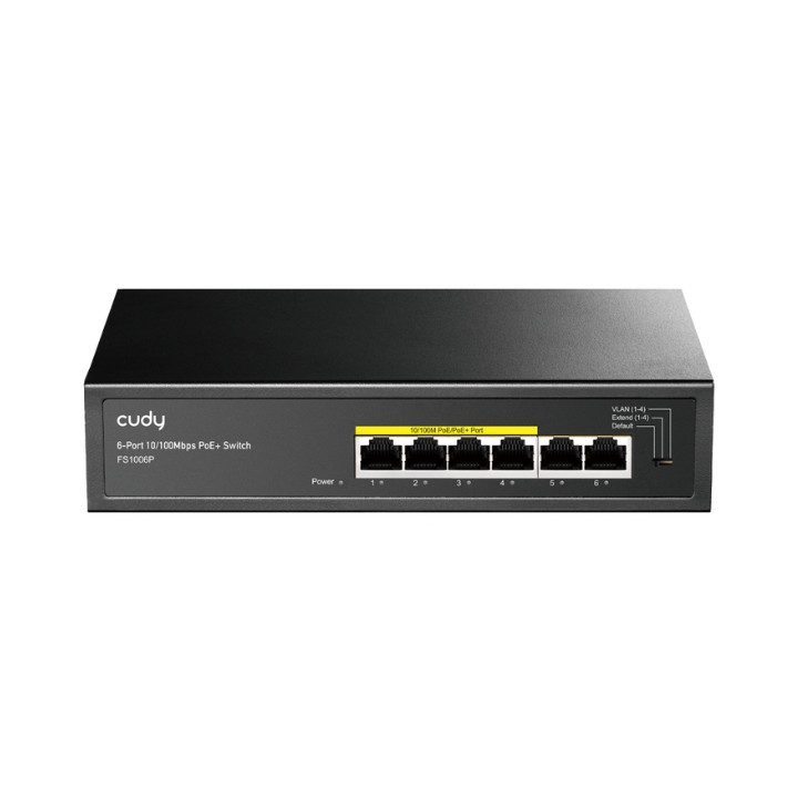 CUDY FS1006P PoE slēdzis 4 PoE porti 65W