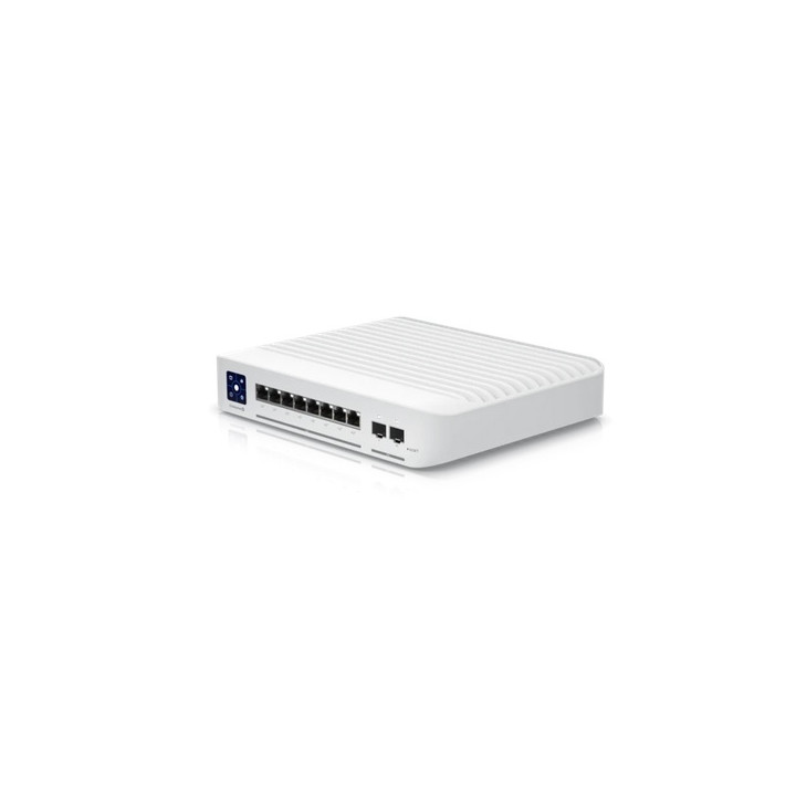 Ubiquiti (USW-Enterprise-8-PoE) UniFi Layer 3, PoE-lüliti (8) 2,5 GbE, 802.3at PoE+ RJ45 porti ja (2) 10G SFP+ porti