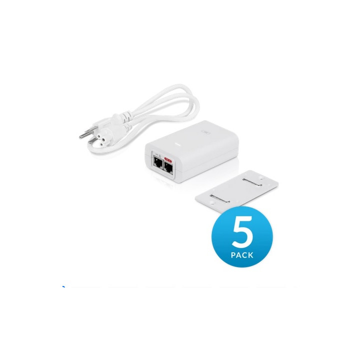 Ubiquiti PoE 24V 24W Gigabit toiteadapter 5-pakk (POE-24-24W-5P