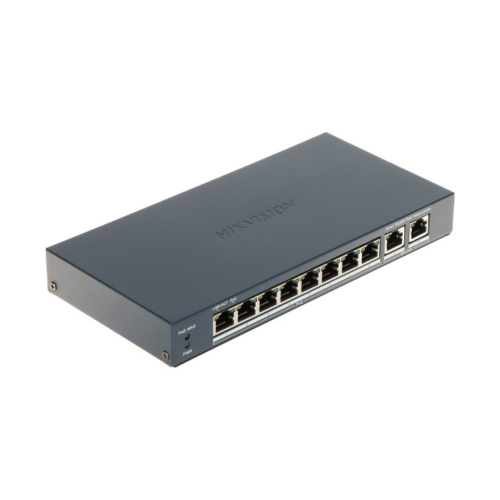 Hikvision DS-3E1510P-EI/M(B) 8 portu PoE slēdzis