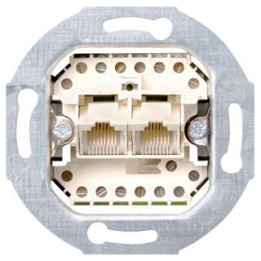 GIRA 019000 AAE/IAE-Anschlussdose 2 x 8-pol 8/8 Schraubklemmen Einsatz
