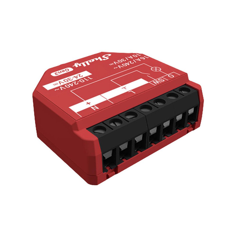 Shelly 1PM Gen3 valdiklis, WiFi / Bluetooth.