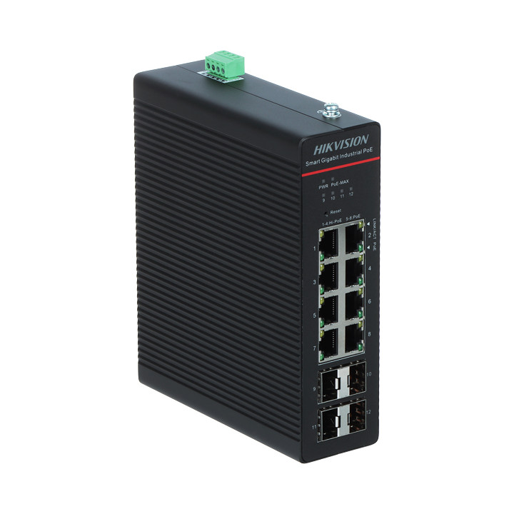 Hikvision DS-3T1512HP-SI-8P4F/No Power unit PoE slēdzis