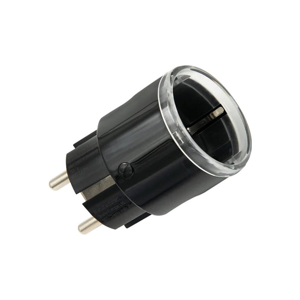 Shelly Plug S MTR Gen3 vieda izeja (melna)