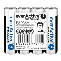 everActive Pro Alkaline AA LR6 1,5V 2900mAh akut, 4 kpl. kutistua