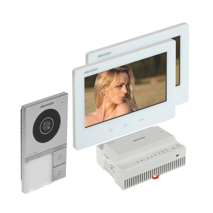 Hikvision DS-KIS705EY/2MONITORS video durvju telefons