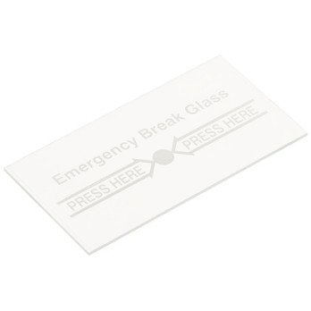 SPARE GLASS PANE PW-C1/GLASS FOR EMERGENCY DOOR RELEASE BUTTONS