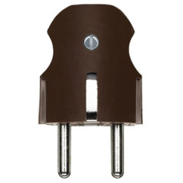 Merten 122415 SCHUKO-Stecker, Dunkelbrasil