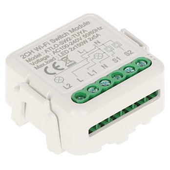 DUAL SMART LED LIGHTING CONTROLLER ATLO-SW2-TUYA Wi-Fi, Tuya Smart