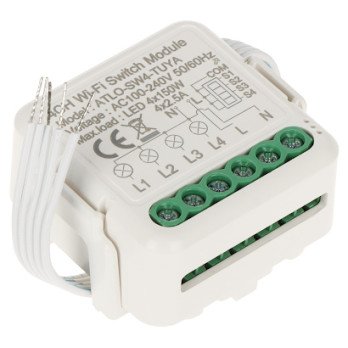 QUAD SMART LED APGAISMOJUMA KONTROLIERIS ATLO-SW4-TUYA Wi-Fi, Tuya Smart