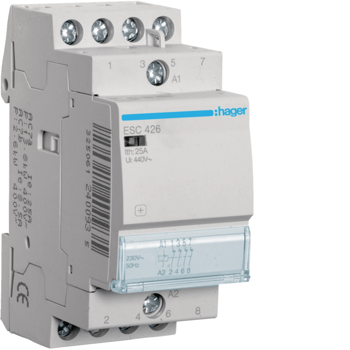 Hager ESC426 Modular Contactor 25A 4NC 230V