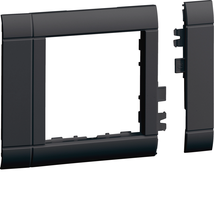 Hager GR0800A9011 Frontplate 55 mod. hfr, 80mm, grey