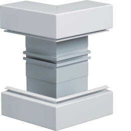 Hager BRA652103B9016 External Corner for BRA68 Cable Trunking, 68x210mm, Lid 120mm, White