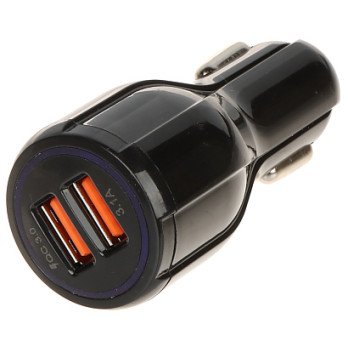 USB AUTOMOBILINIS IKROVIKLIS 5V/3.1A/2XUSB-QUICK3.0/CAR