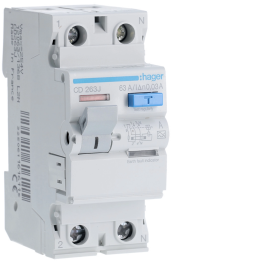 Hager CD263J RCCB 2P 63A 30mA Type A