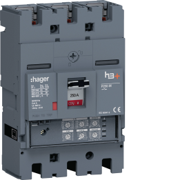 Автоматический выключатель Hager HHT250JR MCCB h3+ P250, 3-полюсный, 250 А, LSI, 50 кА