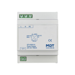 MDT STV-0024.01 MDT barošanas avots, 4 SU MDRC, 750 mA, 24 V DC SELV