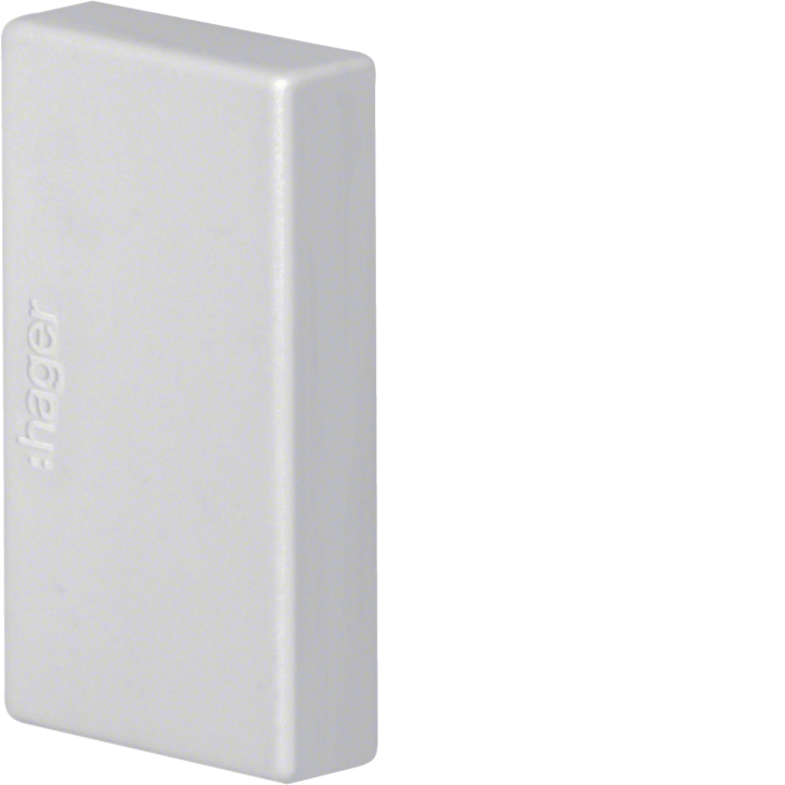 Hager LFF2003567035 End Cap for HFR Duct 20x33mm Light Grey (RAL 7035)