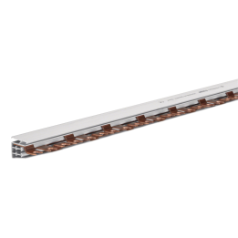 Hager KBN380 eristetty virtakisko, 3P haarukka, 16 mm², 57 moduulia