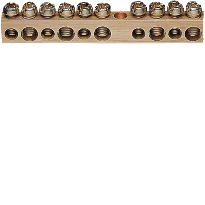 Hager K143 žalvario paskirstymo gnybtas, 67 mm, 5x10 mm² - 5x16 mm²