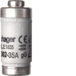 Hager LE1835 D02 Sulake 35A 400V gG merkkivalolla