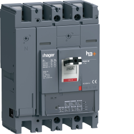 Hager HPW251JR h3+ P630 MCCB 4P 250A 50kA LSI