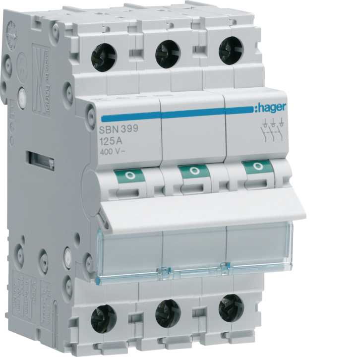 Hager SBN399 3P 125A Switch Disconnector