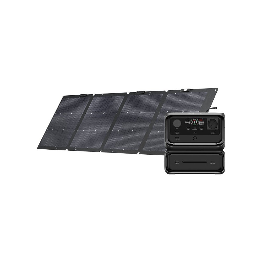 Komplektacija: EcoFlow River 3 Max elektrine + 220W fotovoltine plokste.